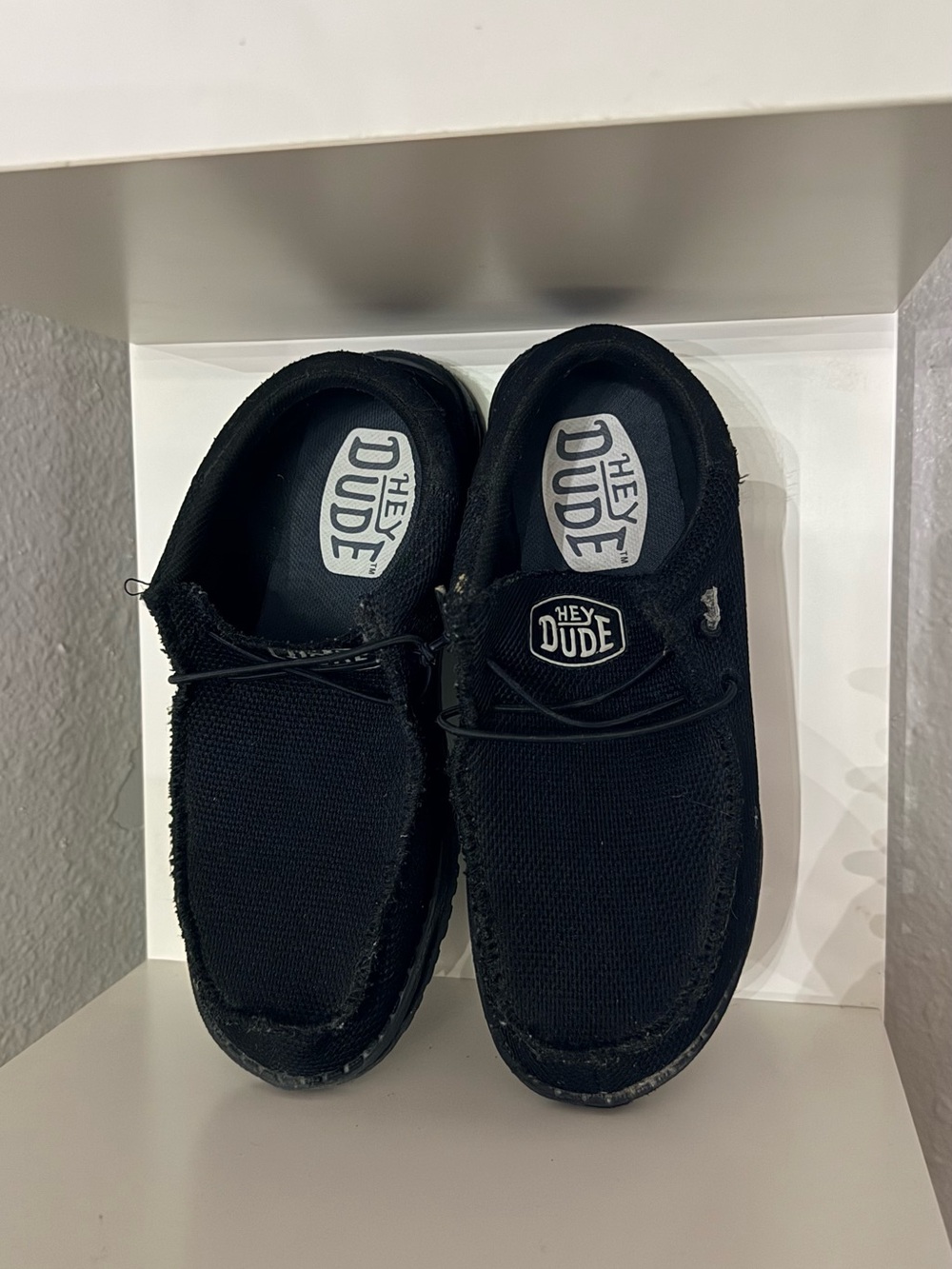 Hey Dude Black Knit Slip-On